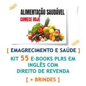 kit 55 ebooks emagrecimento e saude