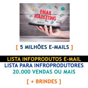 5 milhões lista de emails