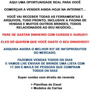mensagem kit info produtos direito de revenda