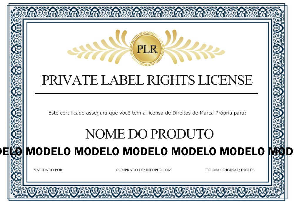 modelo certificado plr