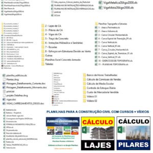 conteudo kit planilhas engenharia civil e obras