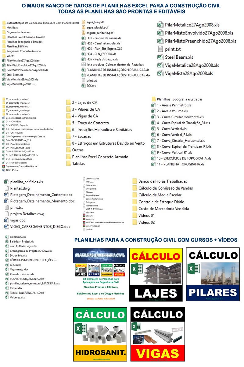 Kit Planilhas Loterias - Planilhas Excel