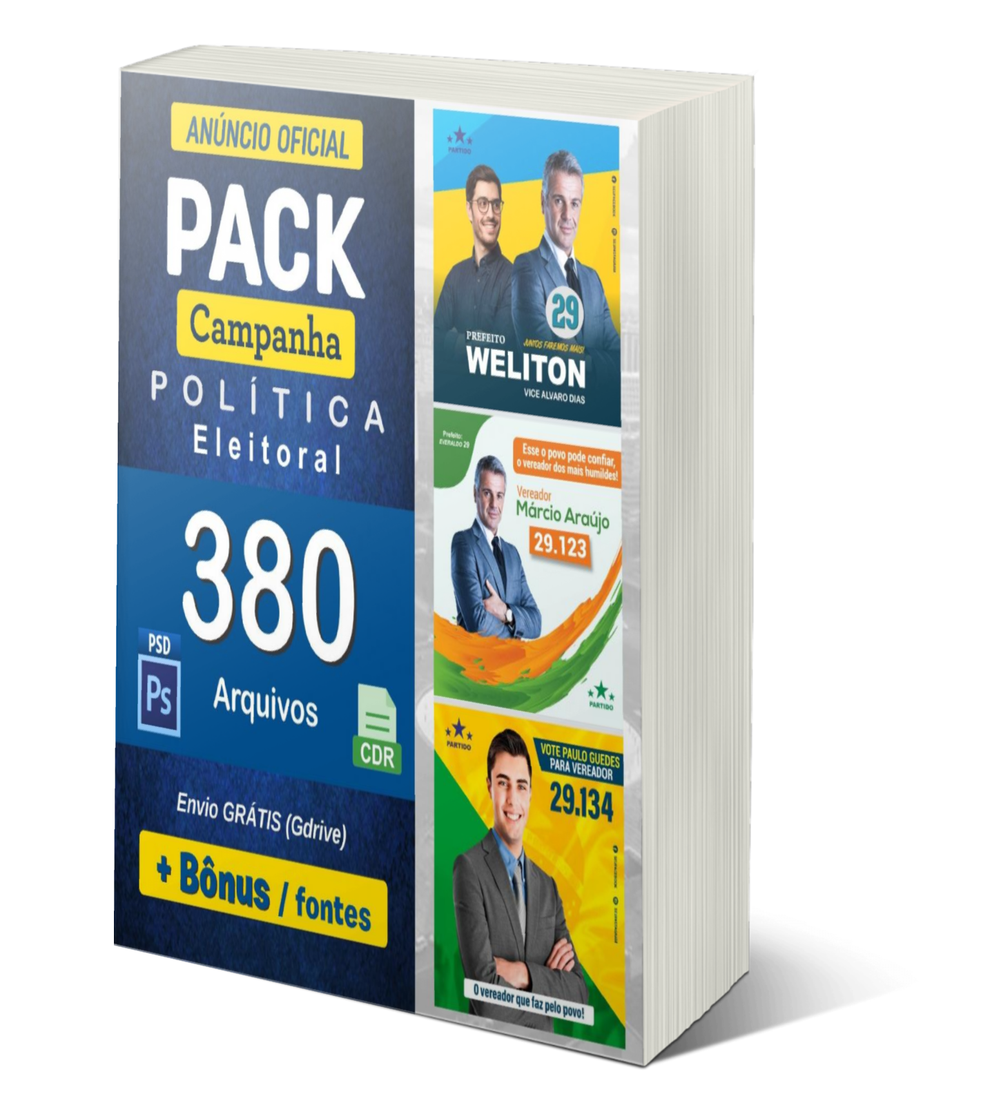 pack artes gráficas campanhas políticas 2020