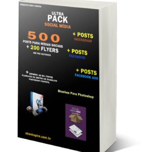 ultrapack 500 posts para mídias sociais