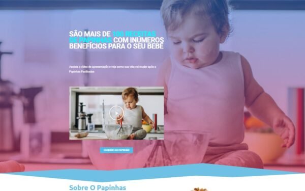 página de venda curso de papinhas